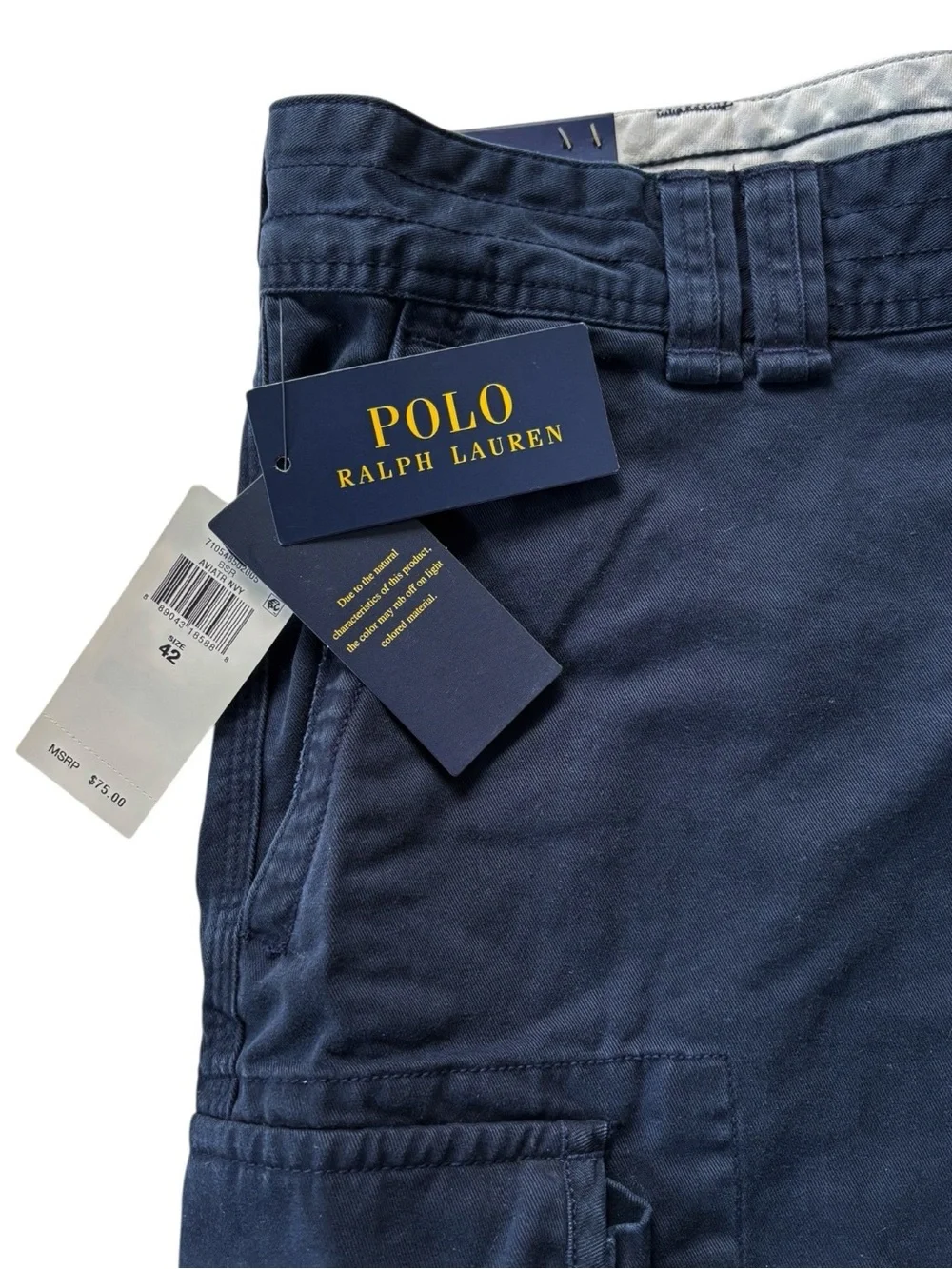 Polo Ralph Lauren Aviator Navy  Gellar fatigue cargo short 10” NWT | size 42